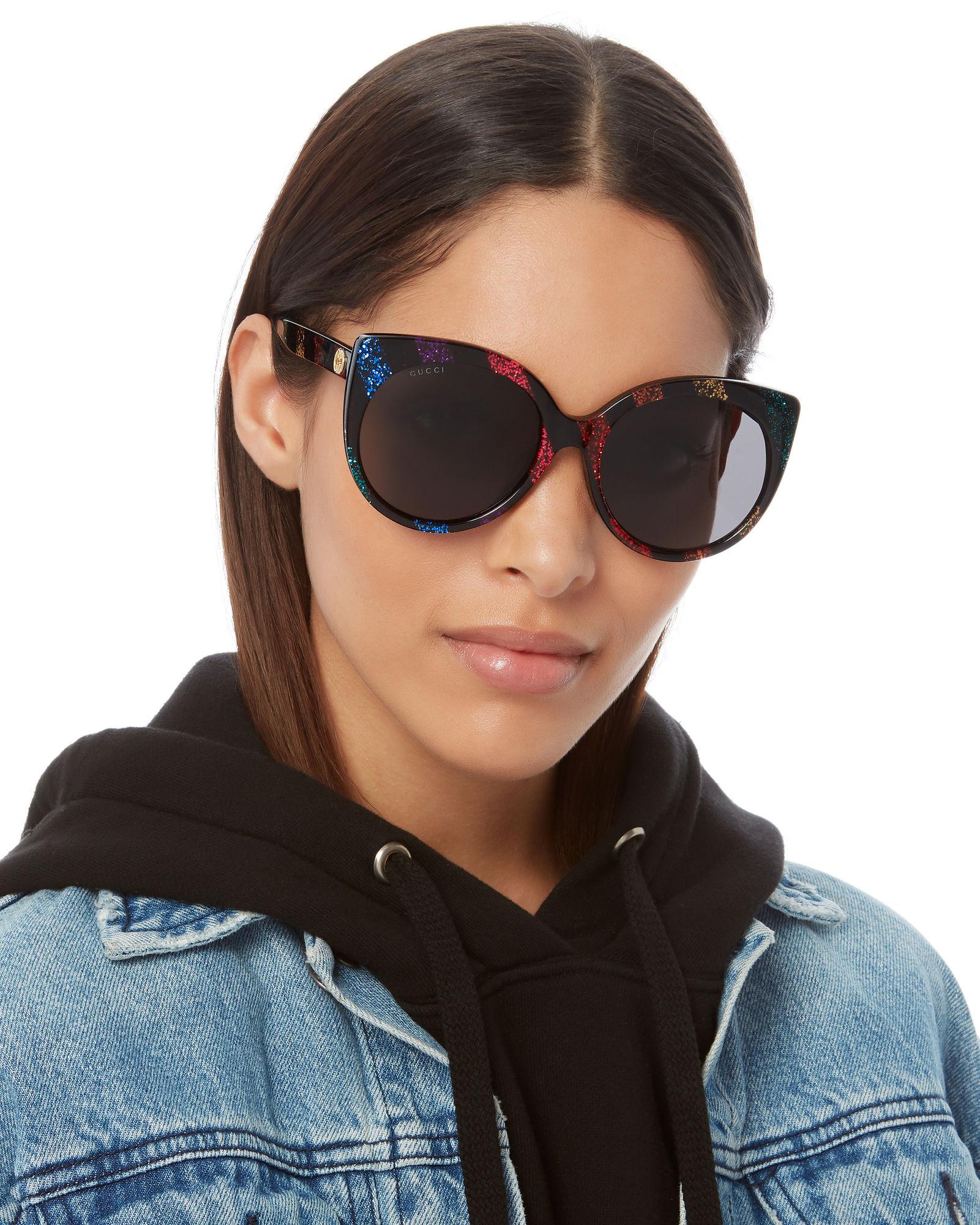 gucci glitter stripe sunglasses