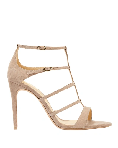 Shop Alexandre Birman Ivanna Suede Sandals Brown