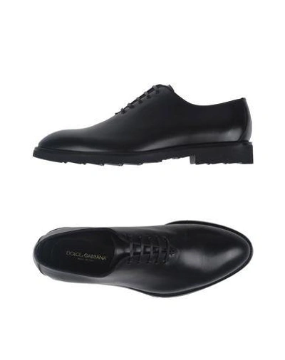 Shop Dolce & Gabbana Man Lace-up Shoes Black Size 6.5 Calfskin