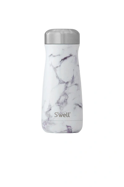 Shop S'well Traveler 16oz Water Bottle In White Marble