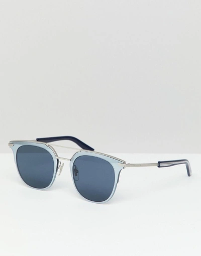 Shop Police Retro Sunglasses In Silver - Silver