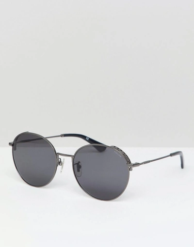 Shop Police Round Sunglasses In Black - Black