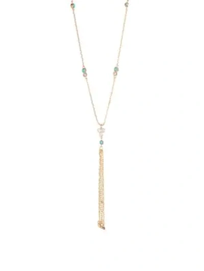 Shop Jules Smith Calypso Fringe Necklace In Yellow Gold