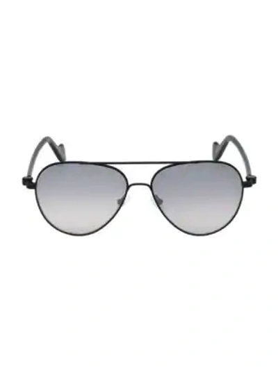 Shop Moncler 57mm Aviator Sunglasses In Black