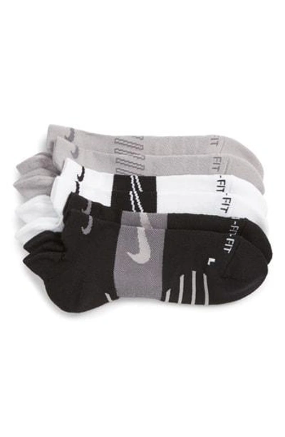 Shop Nike Dry 3-pack Cushioned Low Cut Socks In Multi Color/ Black