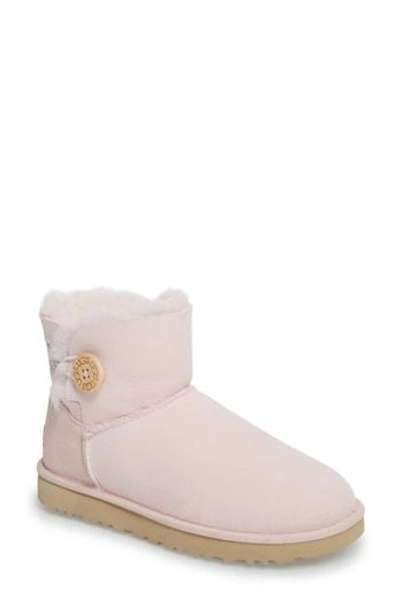 Shop Ugg 'mini Bailey Button Ii' Boot In Seashell Pink