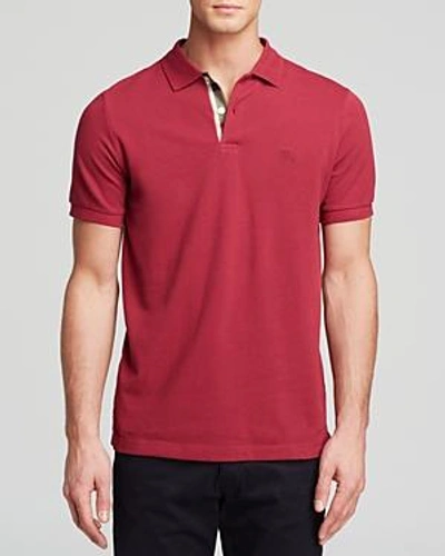 Shop Burberry Regular Fit Polo Shirt In Raspberry Sorbet