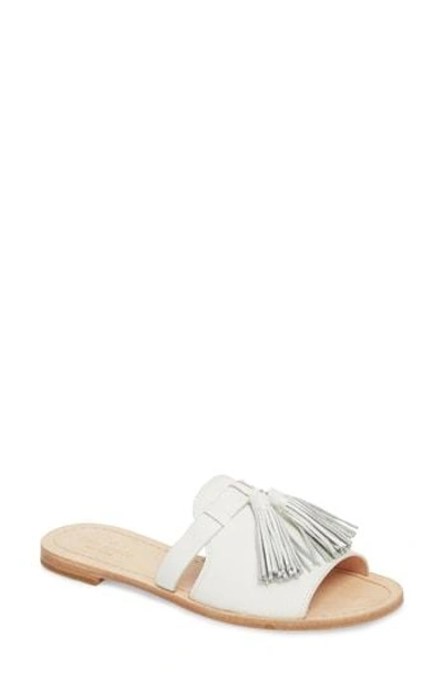 Shop Kate Spade Coby Tassel Slide Sandal In White