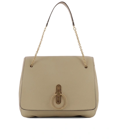 Shop Mulberry Beige Leather Shoulder Bag