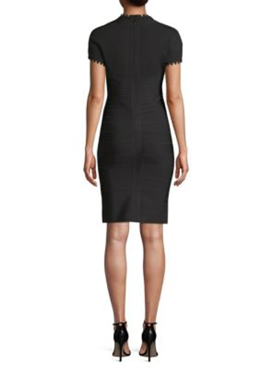 Shop Herve Leger Crepe Bandage Dress In Black