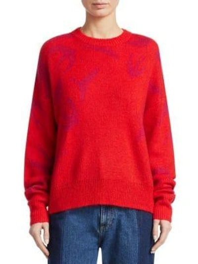 Shop Mcq By Alexander Mcqueen Swallow Swarm Sweater In Riot Red