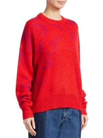 Shop Mcq By Alexander Mcqueen Swallow Swarm Sweater In Riot Red