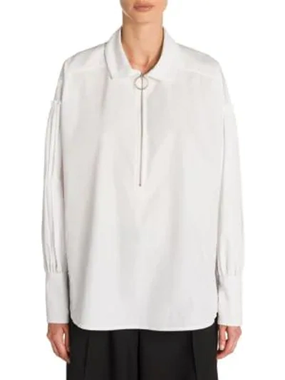 Shop Marni Half-zip Shirt In White