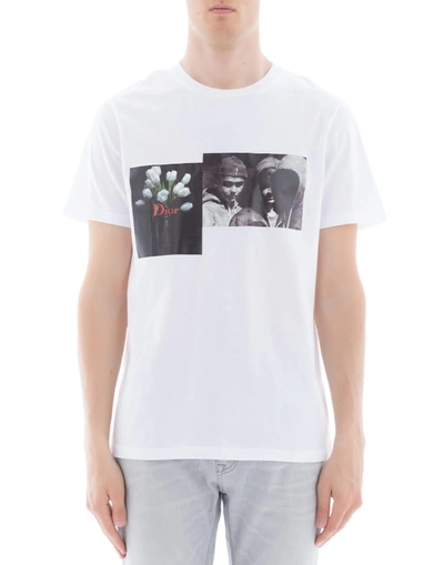 Shop Dior White Cotton T-shirt