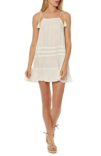 Shop Red Carter Drawstring Cover-up Dress In White