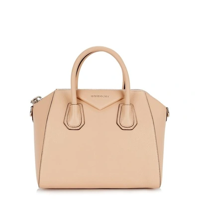 Shop Givenchy Antigona Small Sugar Leather Tote In Nude