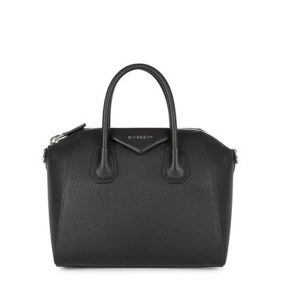 Shop Givenchy Antigona Small Sugar Leather Top Handle Bag In Black