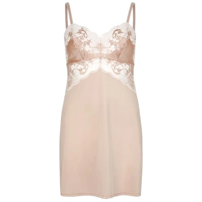 Shop Wacoal Lace Affair Blush Jersey Chemise In Rose
