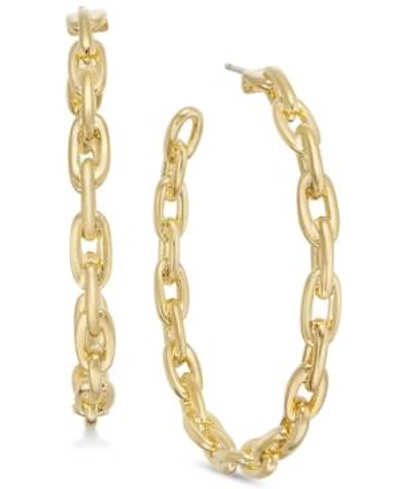 Shop Kate Spade New York Gold-tone Large Link Hoop Earrings