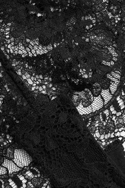 Shop Love Stories Woman Cotton-blend Corded Lace Low-rise Briefs Black