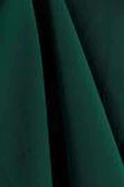 Shop Badgley Mischka Off-the-shoulder Cady Dress In Emerald