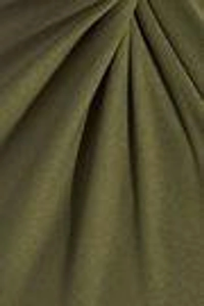 Shop Alix Woman Kent Strapless Stretch-knit Bodysuit Army Green