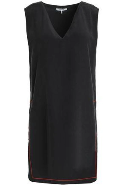 Shop Ganni Grace Silk Tunic In Black