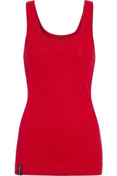 Shop By Malene Birger Woman Cotton-jersey Tank Red