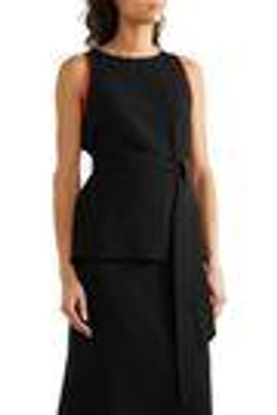 Shop Cefinn Woman Belted Voile Top Black