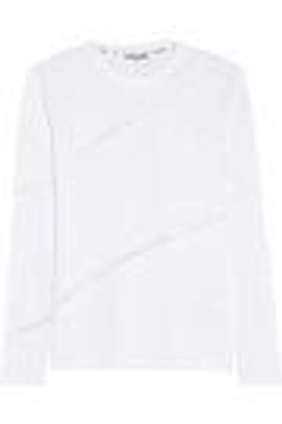 Shop Opening Ceremony Woman Cutout Embroidered Cotton-jersey Top White