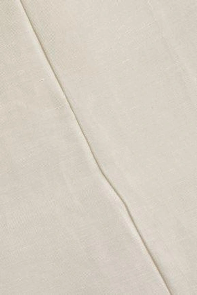 Shop Joseph Woman Linen And Silk-blend Tunic Off-white
