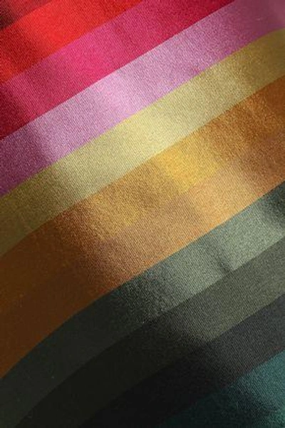 Shop Valentino Striped Duchesse Silk-satin Tunic In Multicolor