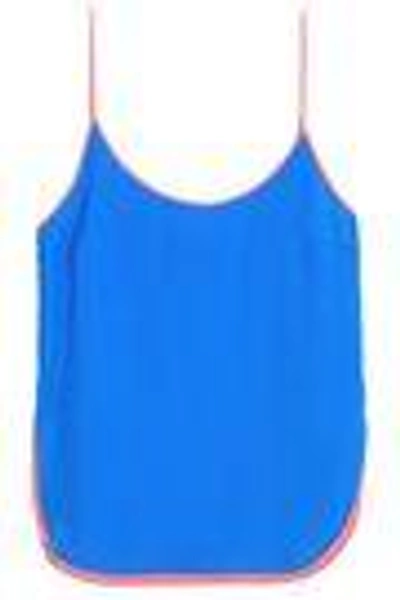 Shop Emilio Pucci Woman Silk Crepe De Chine Camisole Blue