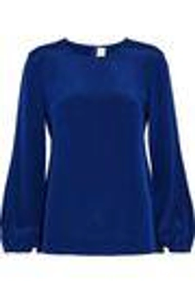 Shop Goat Woman Elspeth Silk Blouse Royal Blue