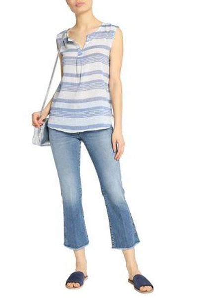 Shop Kain Woman Striped Cotton Top Azure