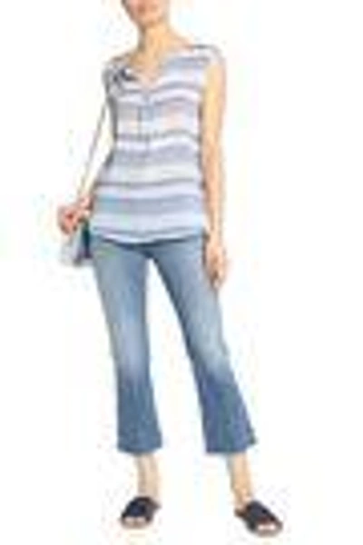 Shop Kain Woman Striped Cotton Top Azure