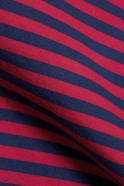 Shop Sleepy Jones Woman Striped Cotton-jersey Pajama Top Red