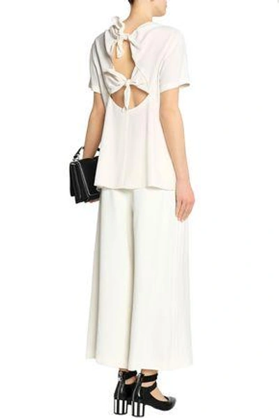 Shop Proenza Schouler Woman Tie-back Crepe Top White