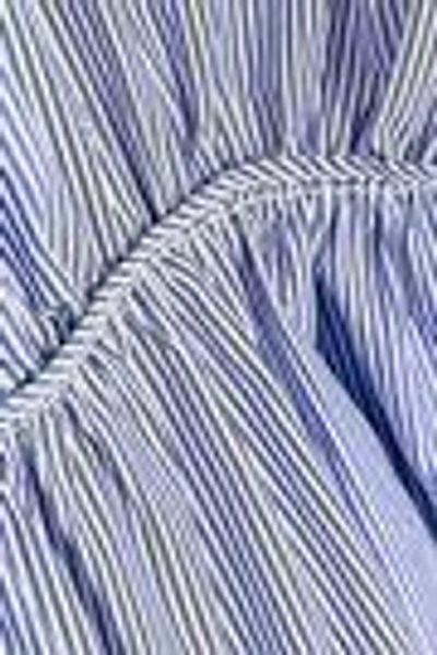 Shop 3.1 Phillip Lim / フィリップ リム Woman Cold-shoulder Striped Cotton-poplin Top Blue