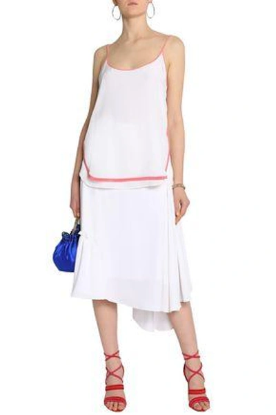 Shop Emilio Pucci Woman Silk Crepe De Chine Camisole White