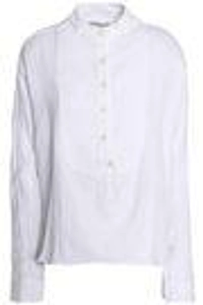 Shop Derek Lam 10 Crosby Woman Cotton-gauze Shirt White