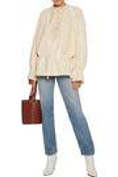 Shop Jw Anderson Lace-up Canvas Tunic In Beige