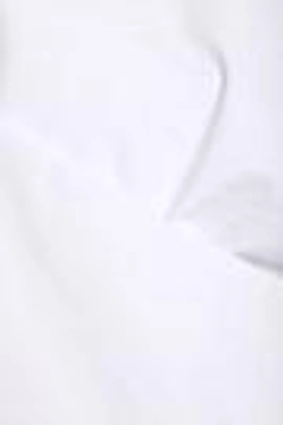 Shop Paper London Woman Wrap-effect Stretch Cotton-poplin Top White