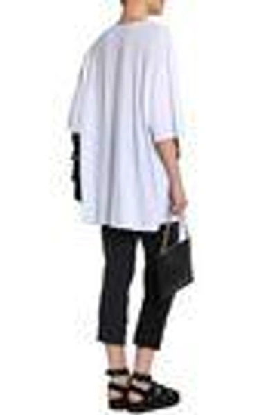 Shop Haider Ackermann Woman Oversized Printed Cotton-jersey T-shirt White