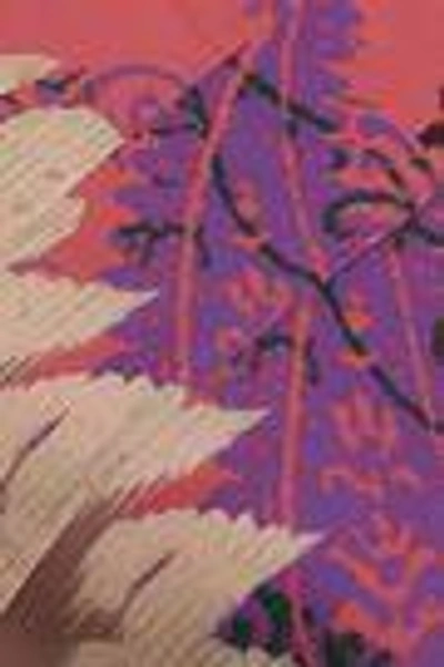 Shop Etro Woman Printed Crepe De Chine Top Purple