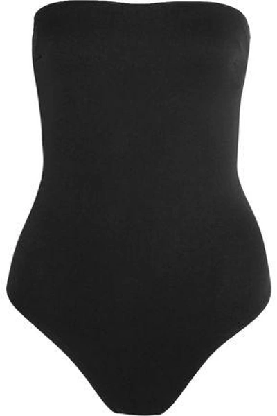 Shop Alix Woman Kent Strapless Stretch-jersey Bodysuit Black