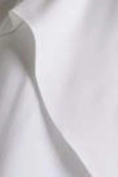 Shop Antonio Berardi Woman Cape-effect Ruffled Crepe Blouse White
