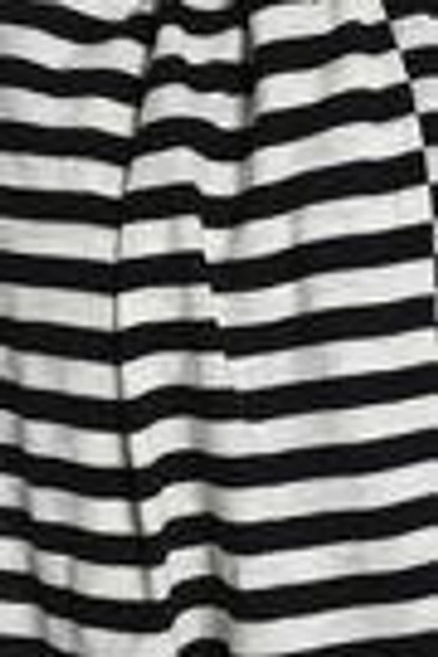 Shop Proenza Schouler Woman Tie-back Striped Cotton-jersey T-shirt Black
