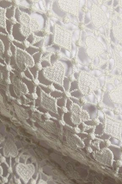 Chloé Layered Cotton Guipure Lace And Cotton-blend Jersey Top In White