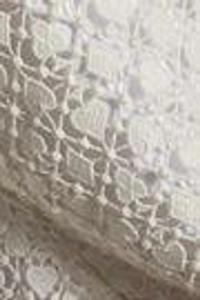 Chloé Layered Cotton Guipure Lace And Cotton-blend Jersey Top In White